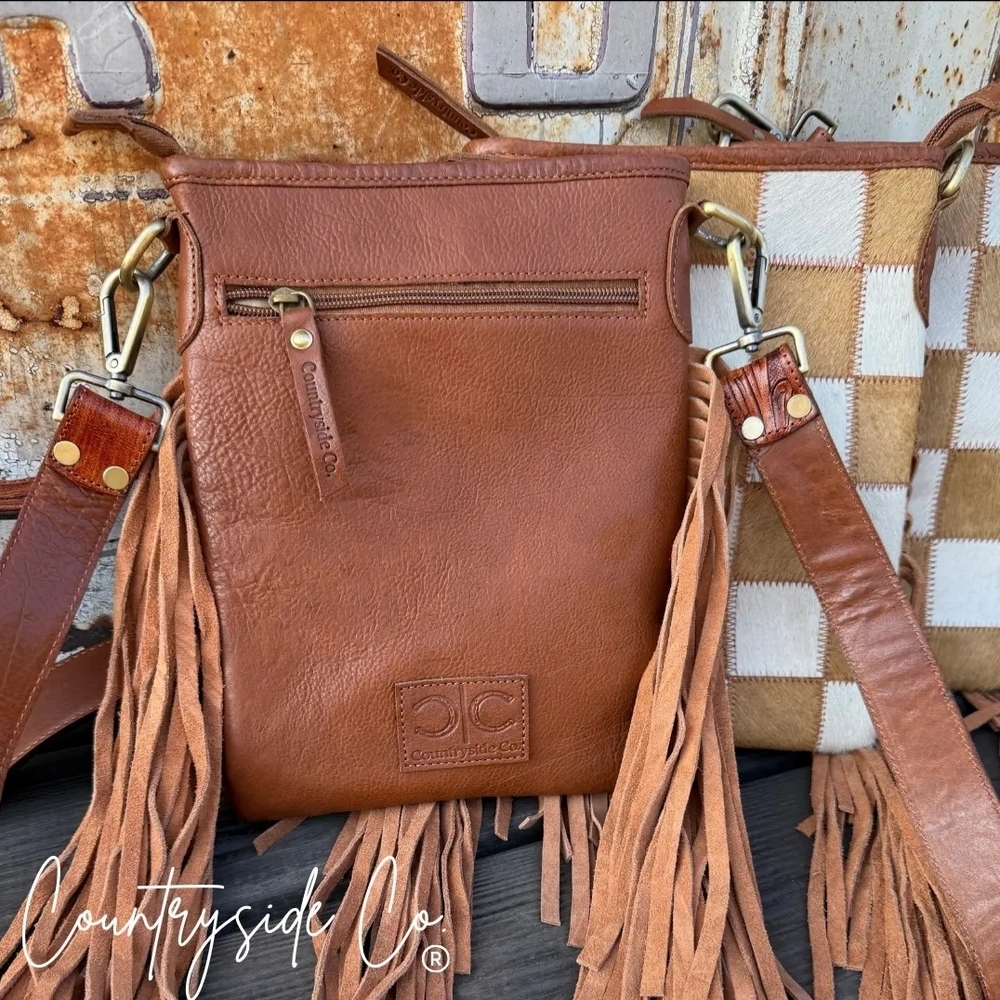 Countryside Co Stockdale Checkered Fringe Purse - Picture 7 of 12